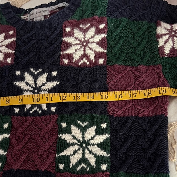 Colorful Snowflake Sweater Vtg - Picture 7 of 8